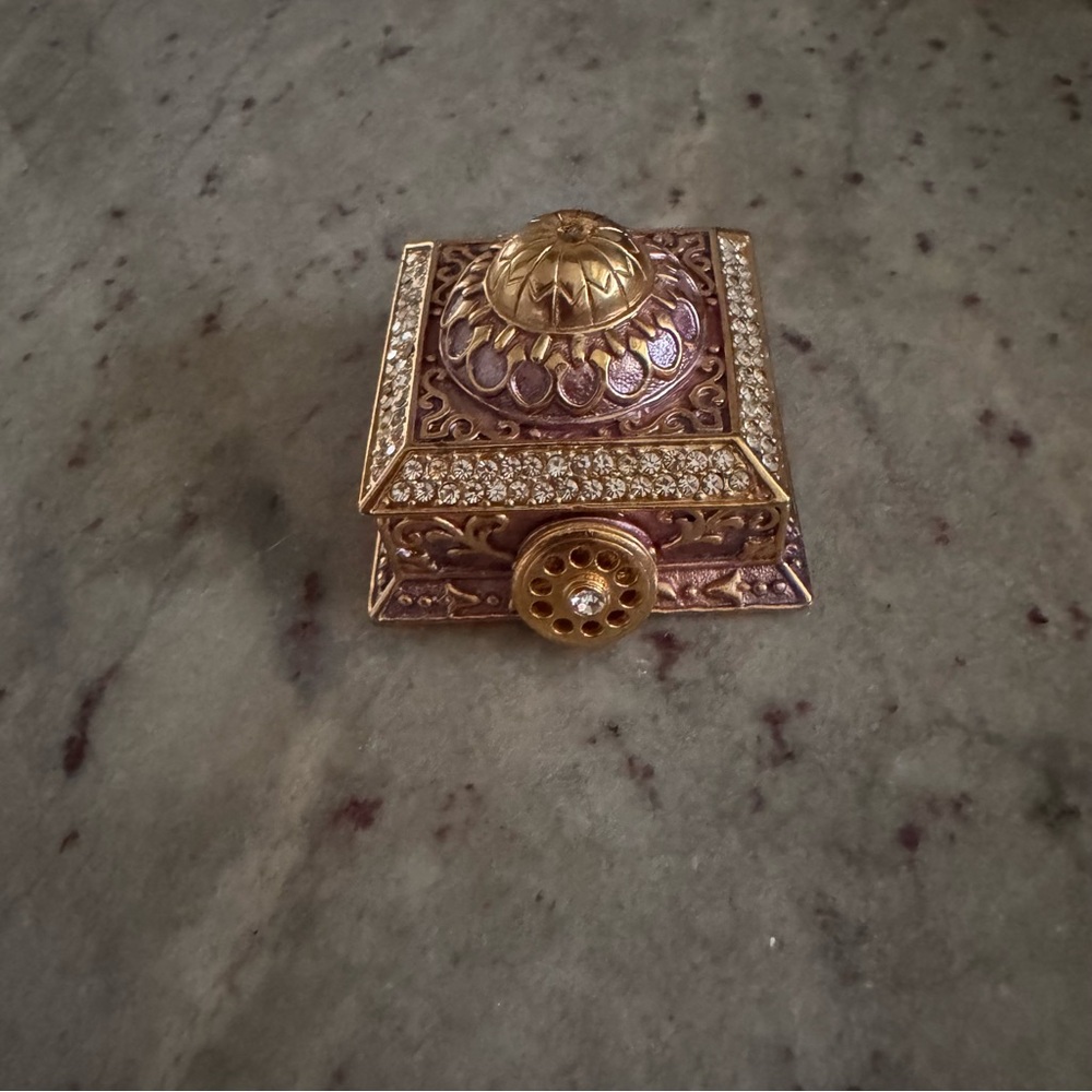 Punk and gold trinket box clear gems
